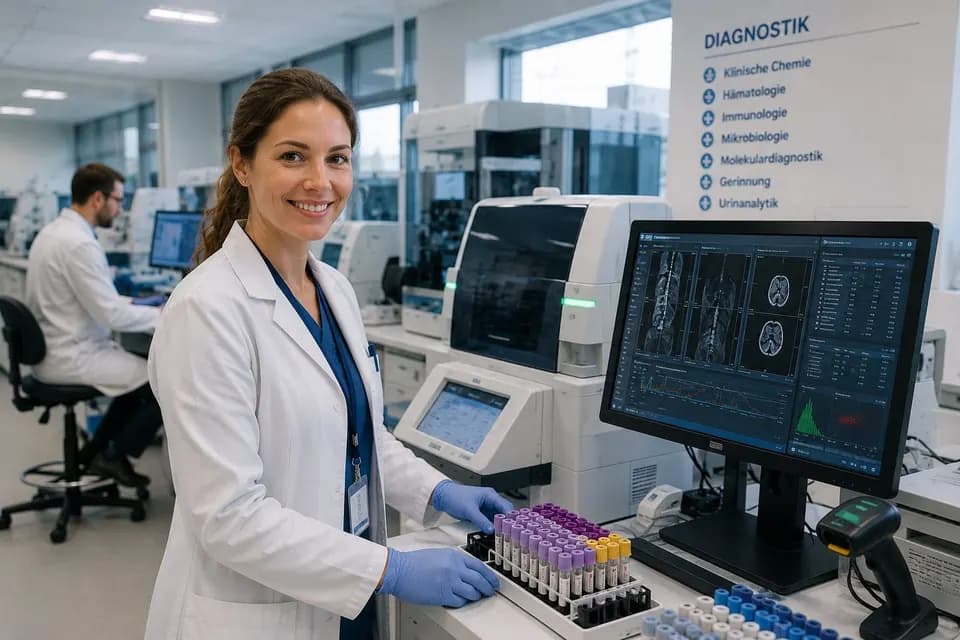 Fachkraft in einem modernen Diagnostiklabor